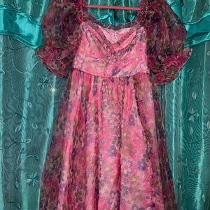 Sugar Thrillz Growin Pretty Pink Flower Dress🌸